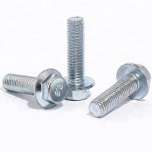 M8 M10 Zinc Plated Grade 4.8 Hex Flange Bolt DIN6921